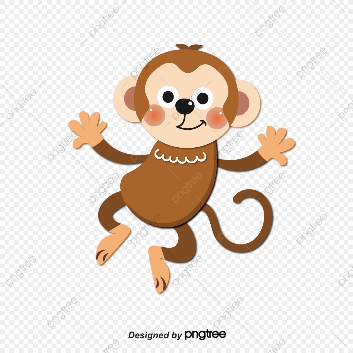 Cute Monkey Vector, Monkey, Animal, Lovely PNG and Vector.