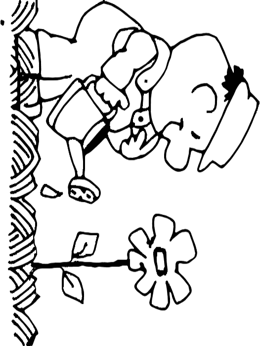 Summer flowers images clipart monochrome.