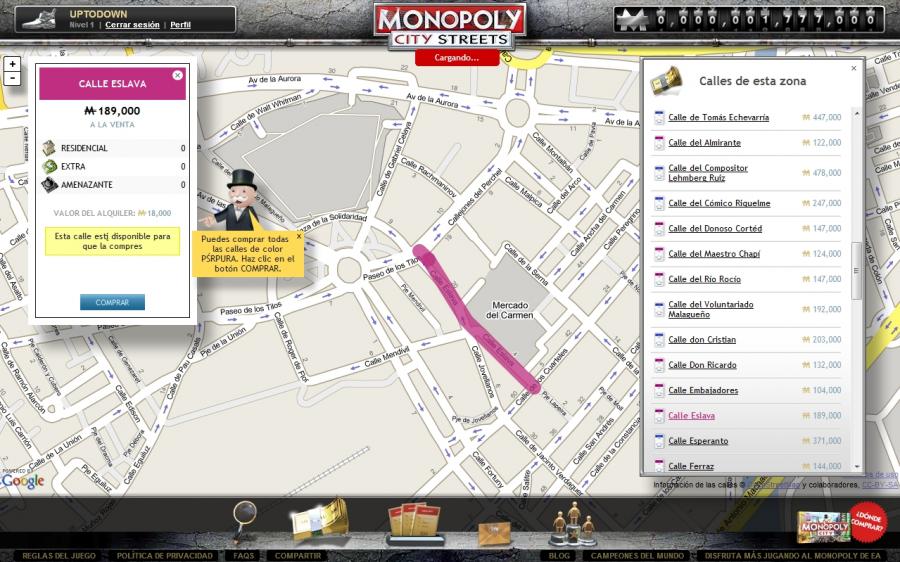 Monopoly City Streets (Webapps).