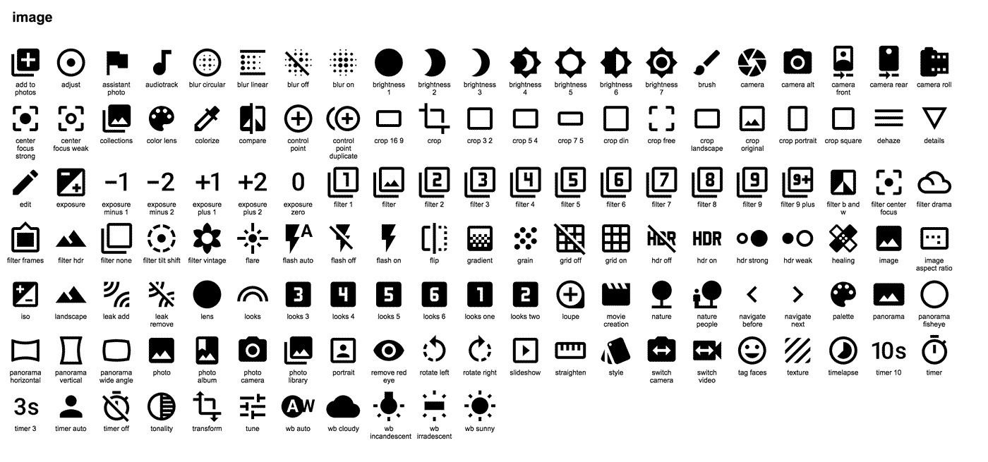 Download: 750 Material Design icons provided by Google.