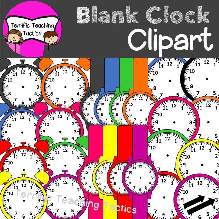 Blank Clock Clip Art Set (Telling Time).