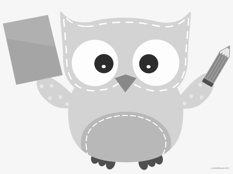 Owl Math Animal Free Black White Clipart Images Clipartblack.