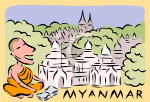 Monk Outside Myanmar.