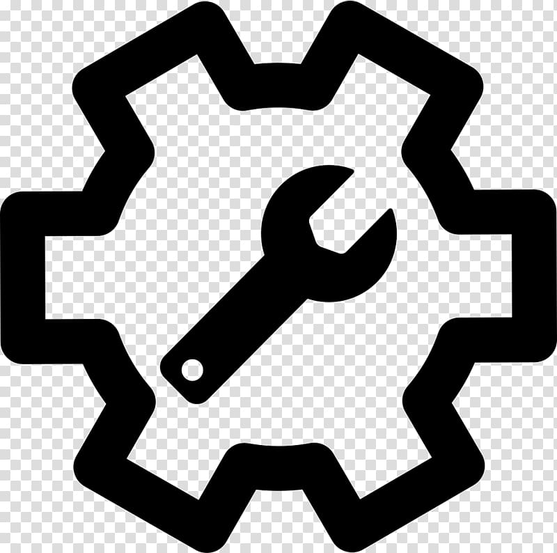 Logo Gear , maintenance equipment transparent background PNG.