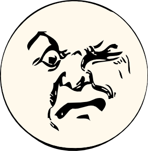 Angry Moon Clip Art.