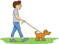 Man With Dog Clipart.