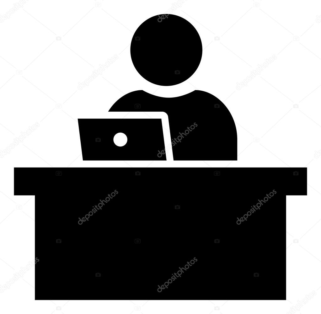 Man working on laptop icon — Stock Vector © furtaev #60567775.