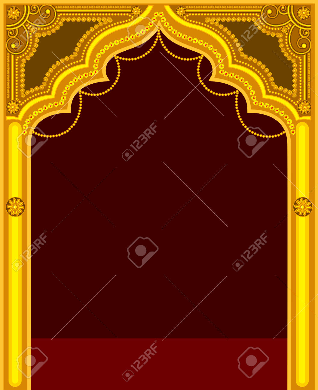 Mandir Gate Design Clipart.