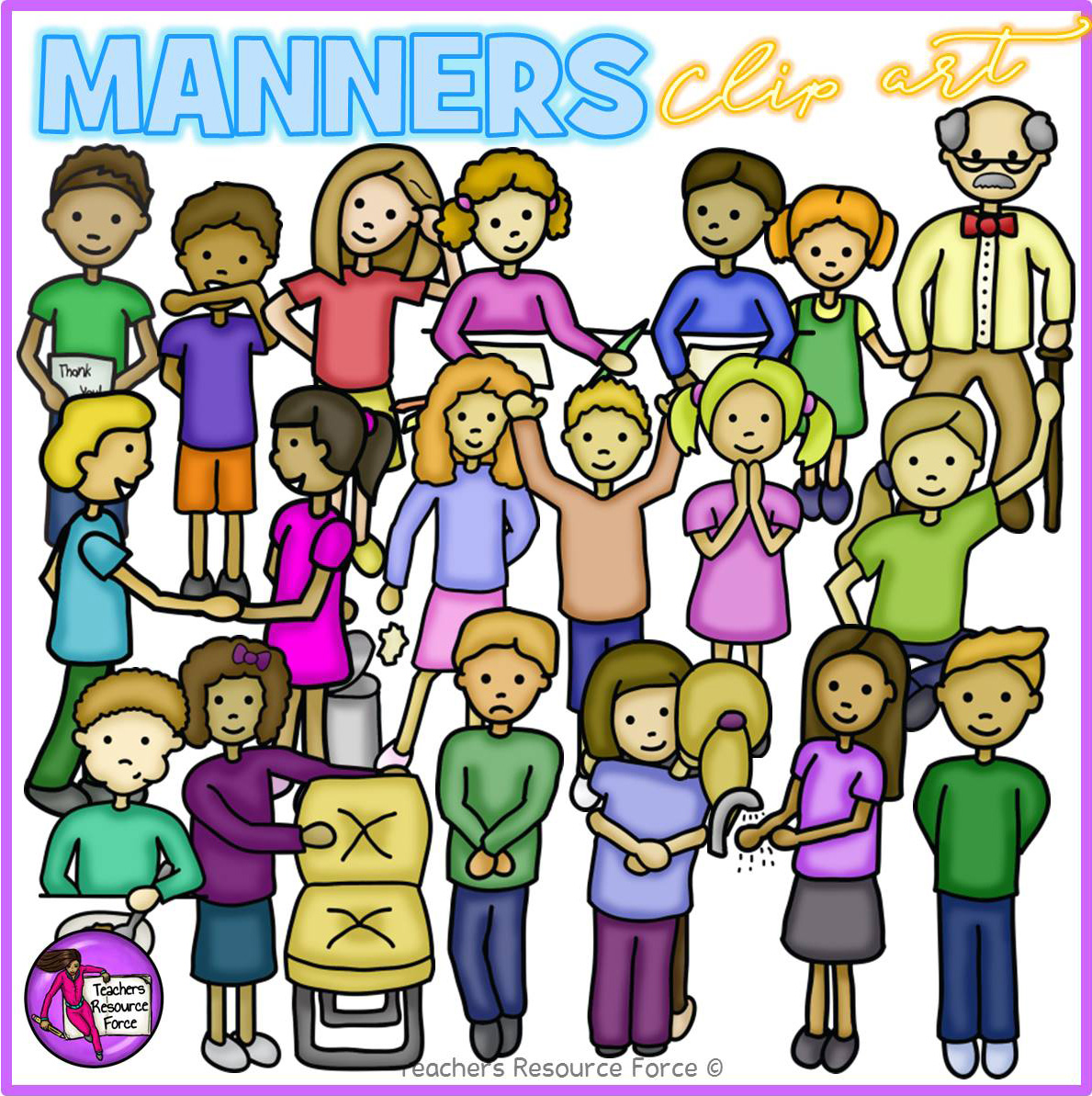 Kids Manners Clip Art.