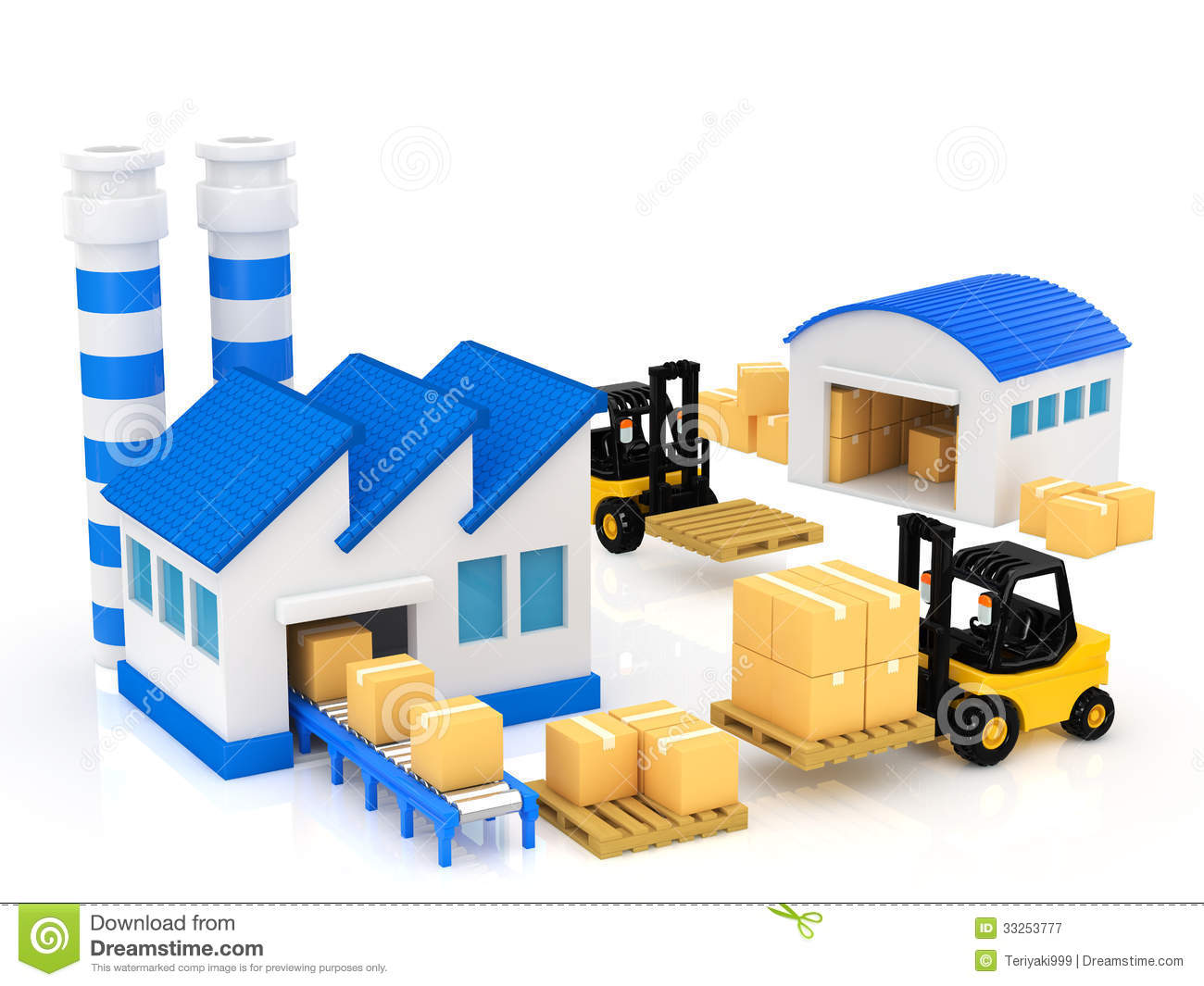 Manufacturing stock illustration. Illustration of package.