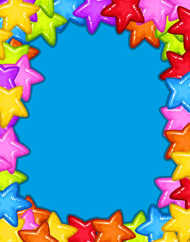 A colourful star frame Vector.