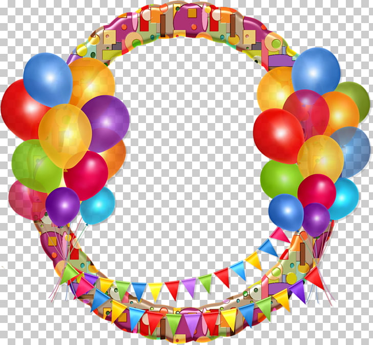 Birthday Borders and Frames Balloon , Birthday PNG clipart.