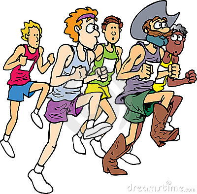 Marathon Running Clipart.