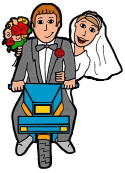 People getting married clipart.