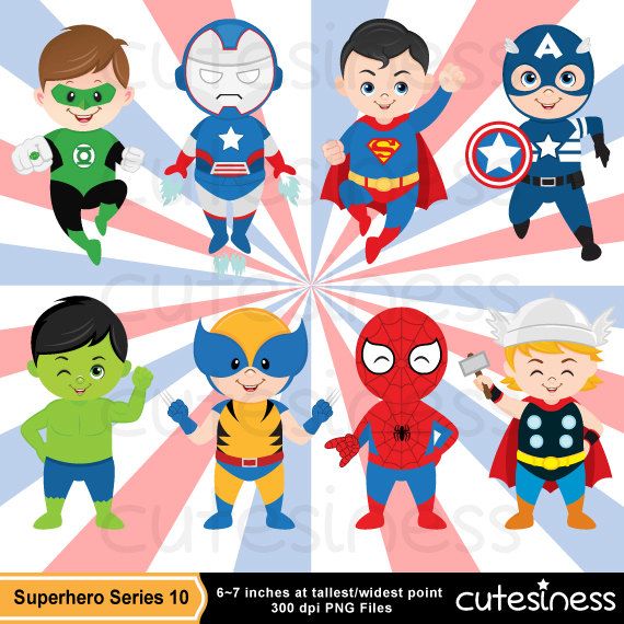 Superhero Digital Clipart, Superhero Clipart, Superhero clip.