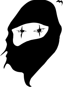 Masked man clipart.