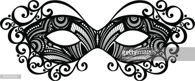 Beautiful Masquerade Mask Clipart Image.