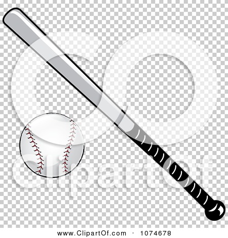 Clipart Metal Baseball Bat And Ball.