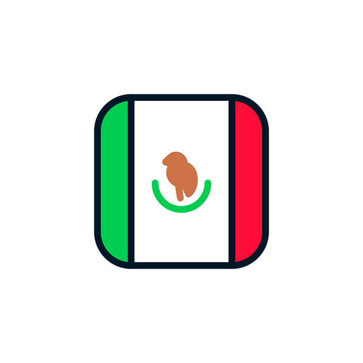 Mexico Icon Flag.