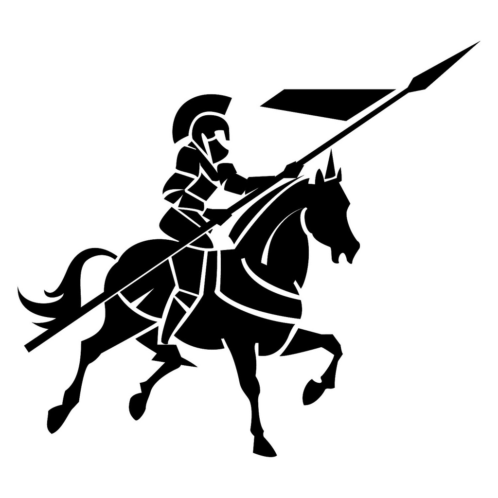 Medieval Black Knight Clipart.