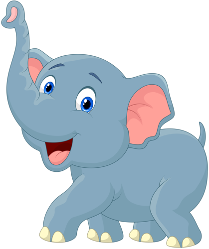 Cute Cartoon Elephants.