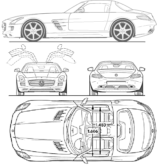 Mercedes sls amg clipart.