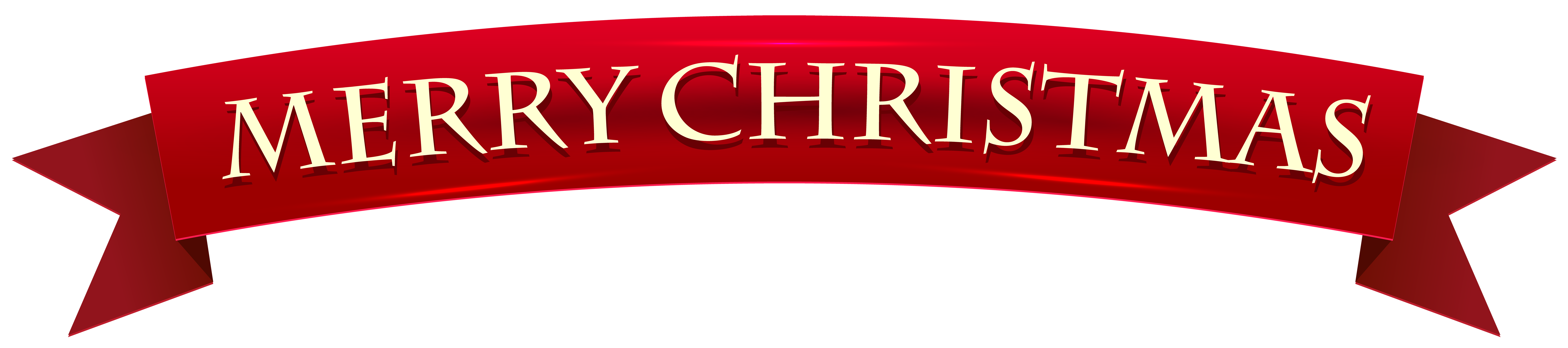 Banner Merry Christmas Transparent Clip Art Image.