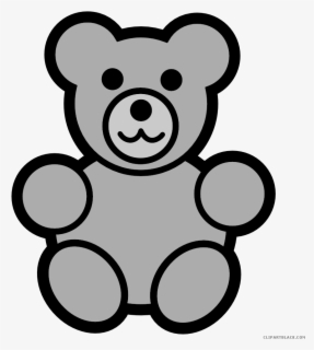 Free Teddy Bear Black And White Clip Art with No Background.