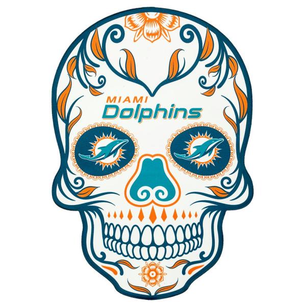 NFL Miami Dolphins Outdoor Skull Graphic.