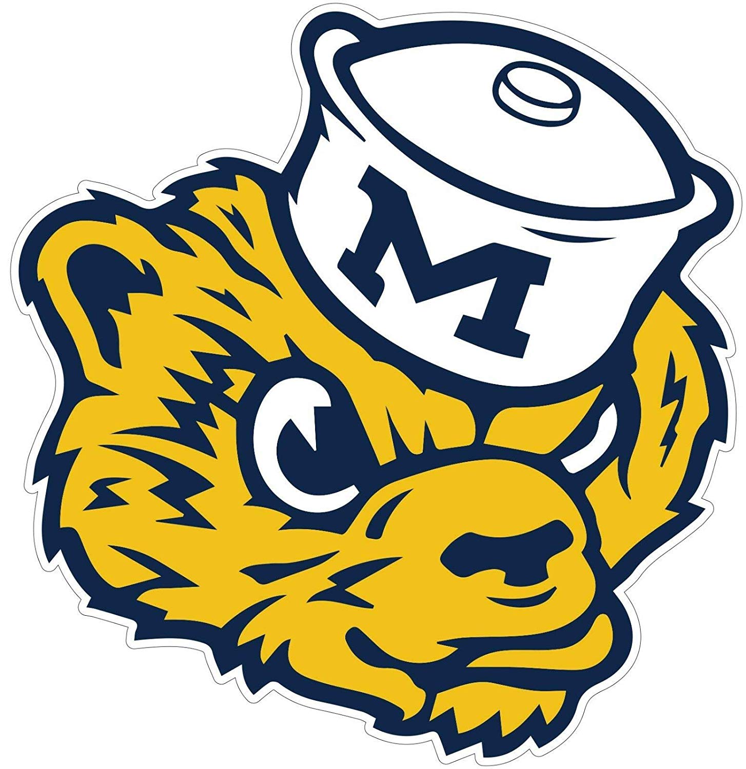 Michigan Wolverines Vinyl Stickers Logo //Any.