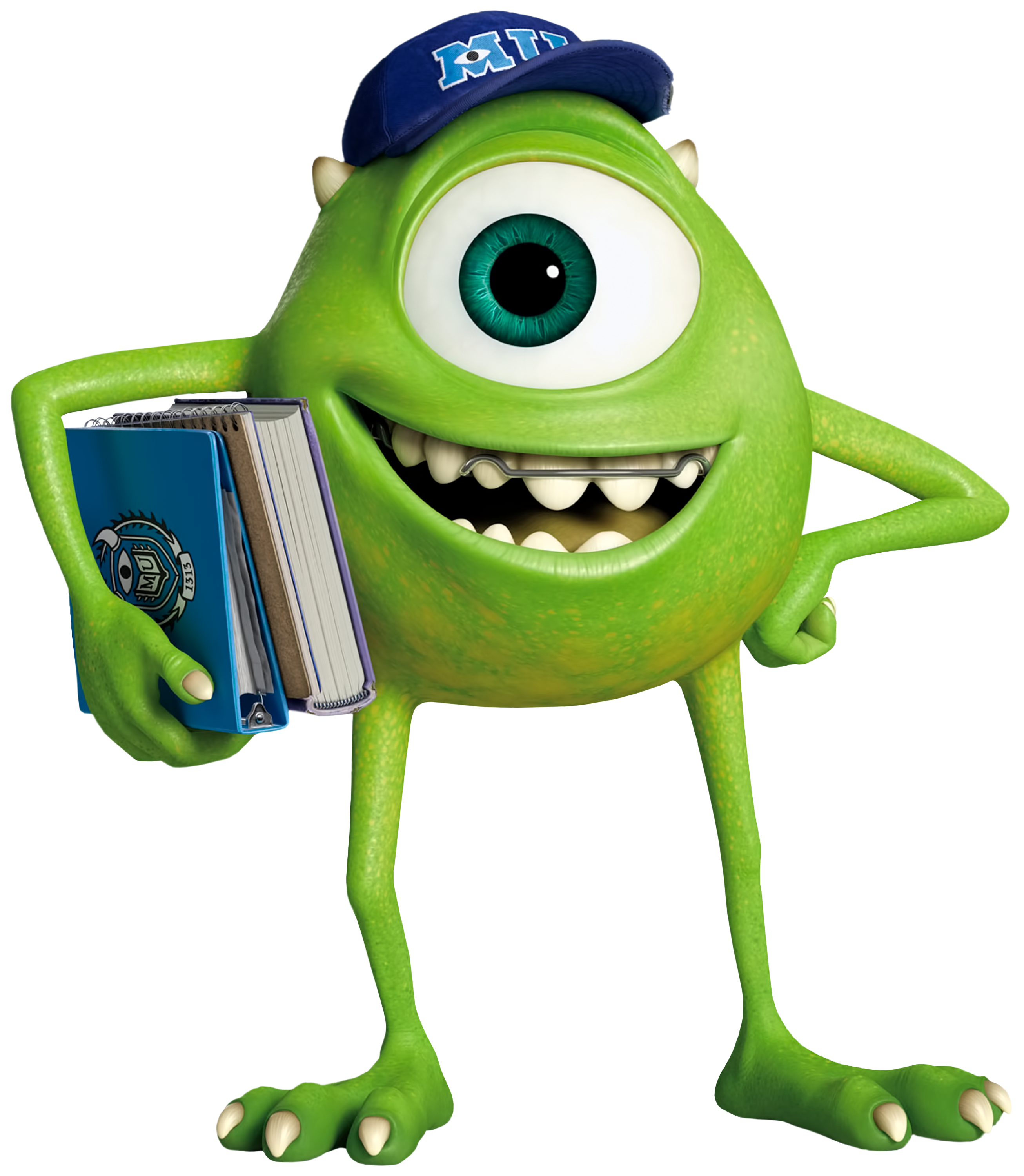 Mike Wazowski Monsters University Transparent PNG Image.