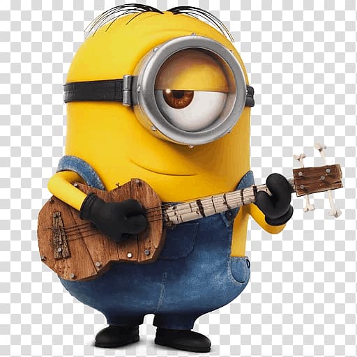 Stuart playing guitar illustration, Stuart the Minion Kevin.