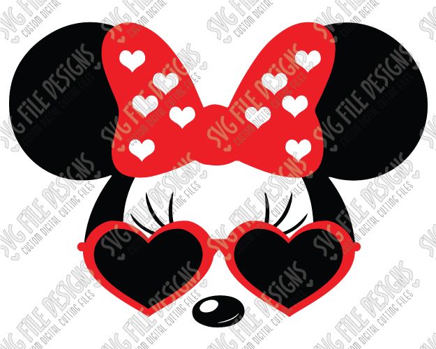 Minnie Mouse Glasses Clipart.