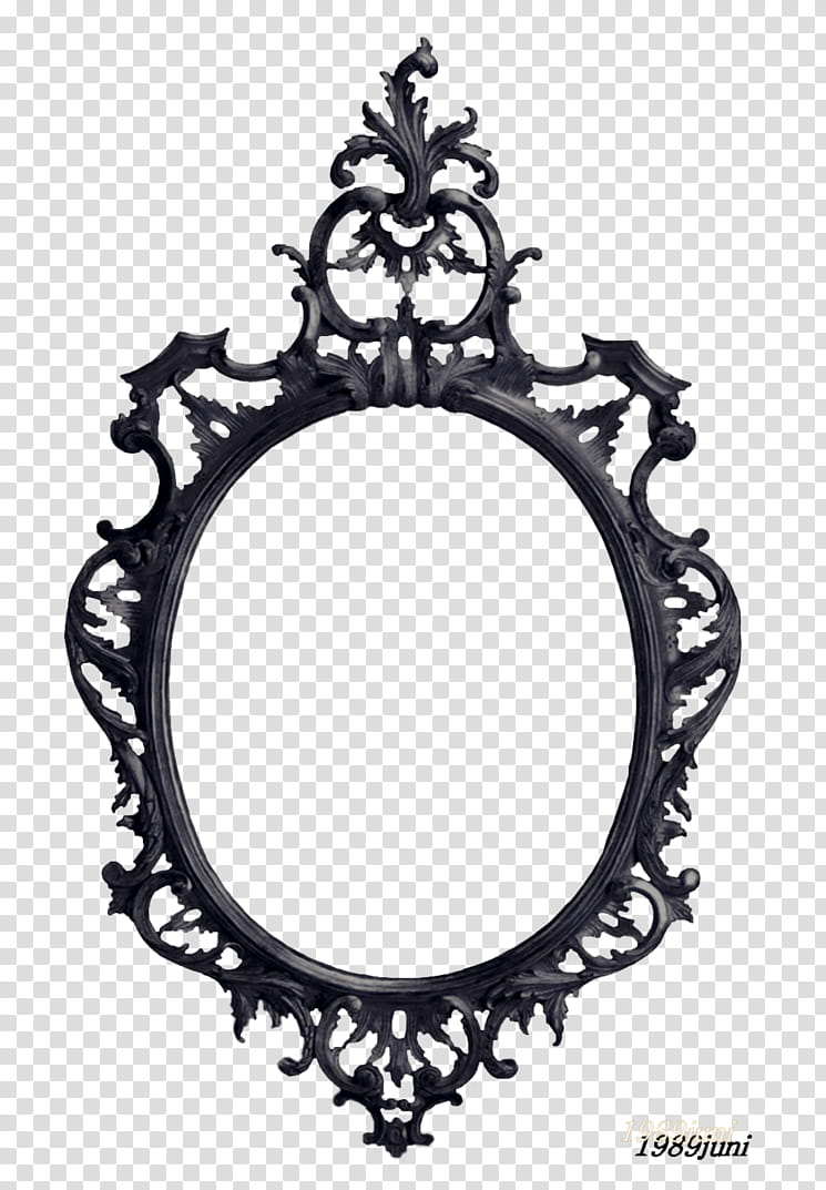 HALLOWEEN O, black wall mirror transparent background PNG.