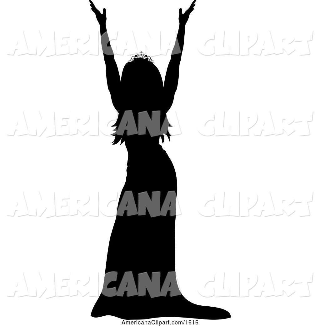 Americana Vector Clip Art of a Miss America Pageant Winner.