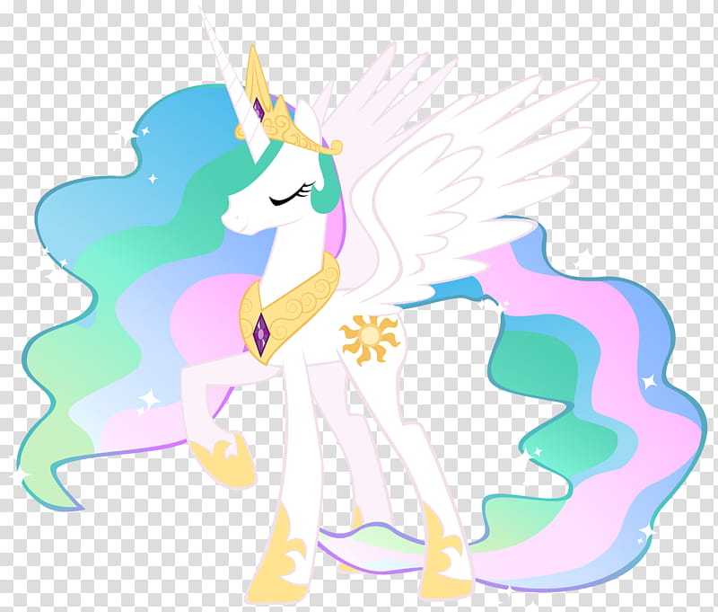 Princess Celestia of Equestria, white My Little Pony unicorn.