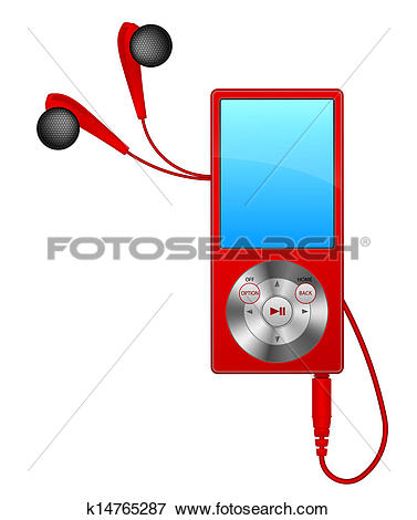 Clip Art of mp3 player k14765287.