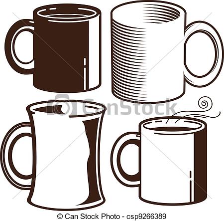 EPS Vectors of Coffee Mugs.