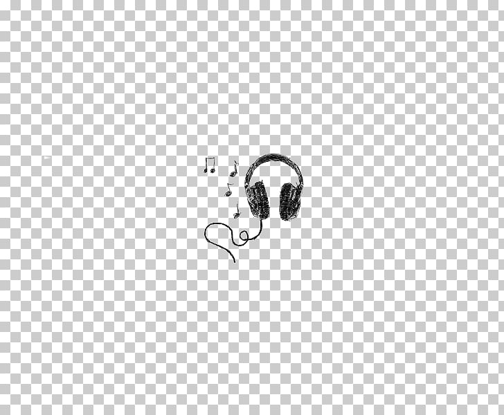 White Logo Pattern, Music Headphones PNG clipart.