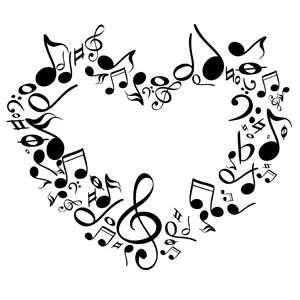 Music Note Heart Clipart Musical notes of a heart.