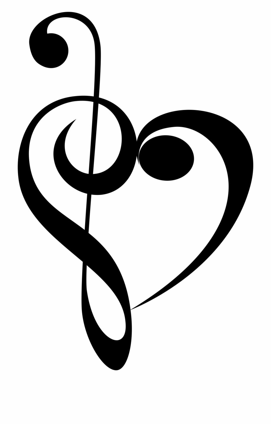 Music Note Clipart Heart Banner Transparent Stock.