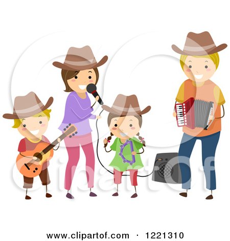 Family Singing Clipart.