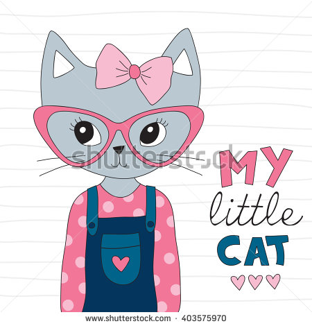 Cute Cat Stock Vector 564709513.