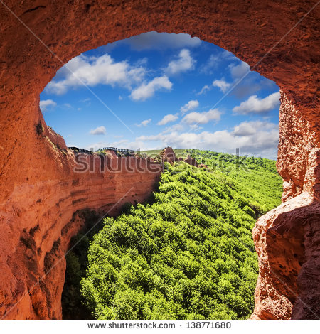 Las Medulas Ancient Roman Mines Unesco Stock Photo 110749091.