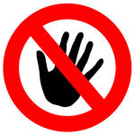 No Touching Clipart.