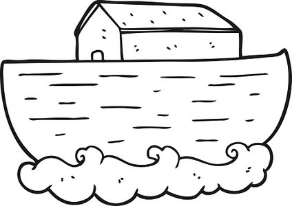 Black and White Cartoon Noah\'s Ark stock vectors and.