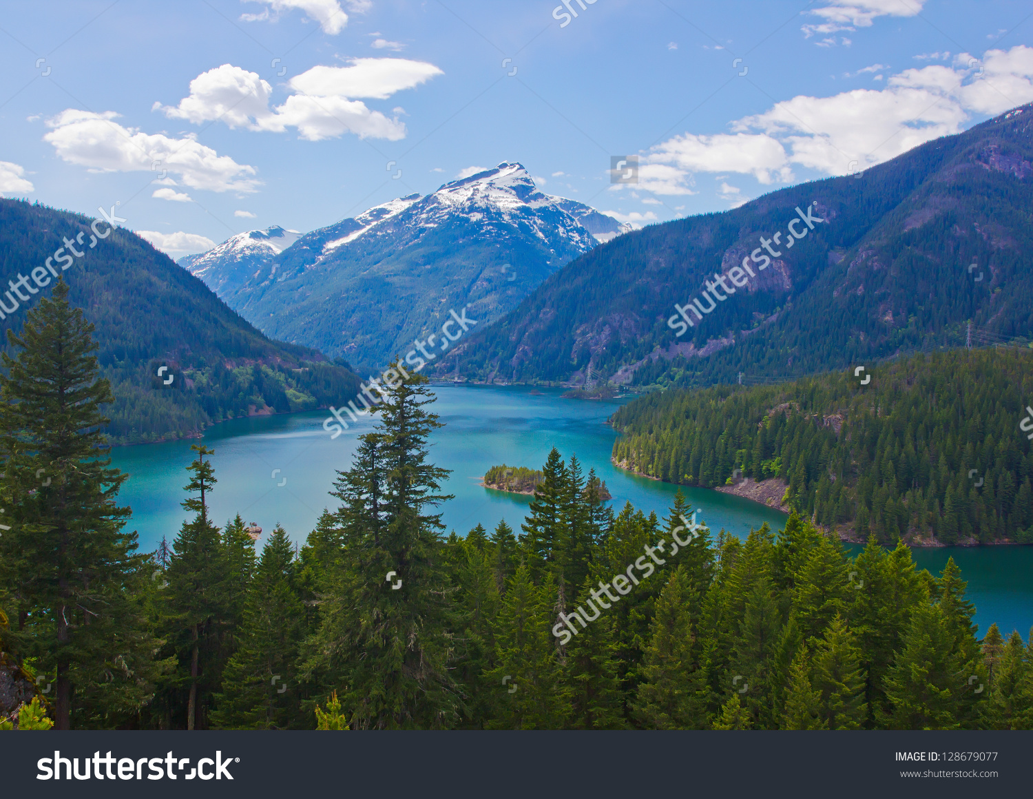 Diablo Lake. North Cascades National Park, Washington, Usa Stock.