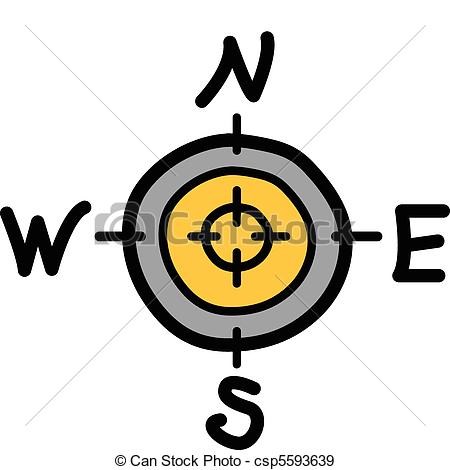 EPS Vectors of Compass with north south east west.