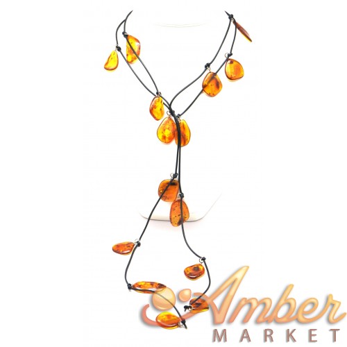 Baltic amber shell necklace.