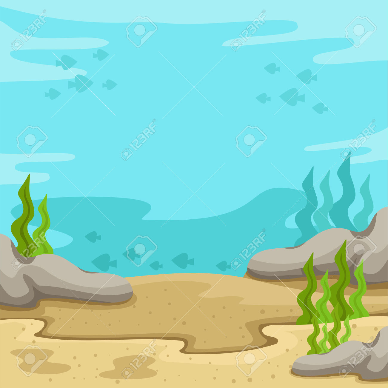 Underwater Background Sea Clipart.